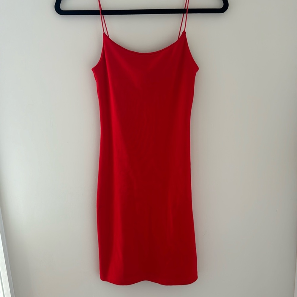 Zara red bodycon dress